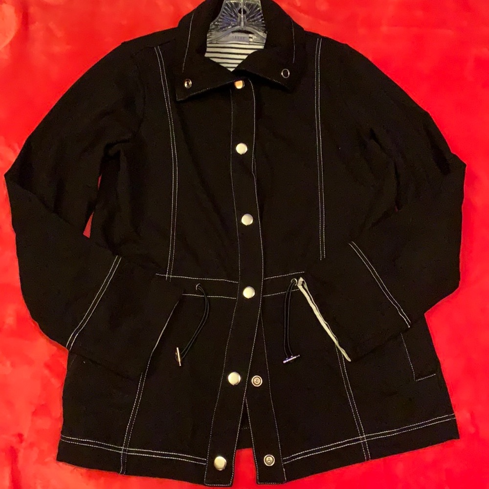 Jacket, Sport Savvy, XS, Black W/White Trim